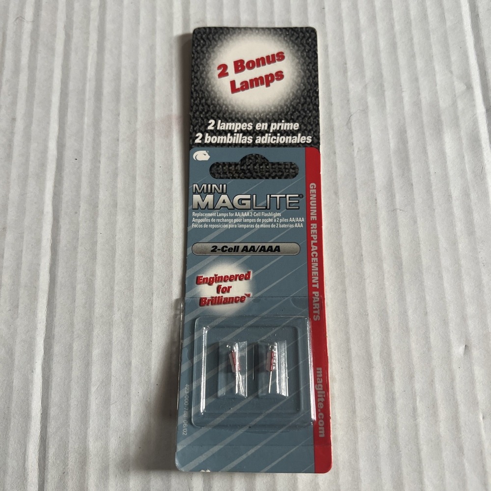 Mini Maglite 2-Cell AA AAA Replacement Lamps 2-Pack LM2A001 Genuine Parts